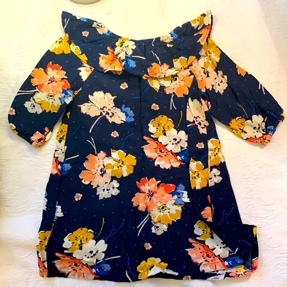 zara shirt dress blue Sail Away Nautical Sailboat Poplin Dress